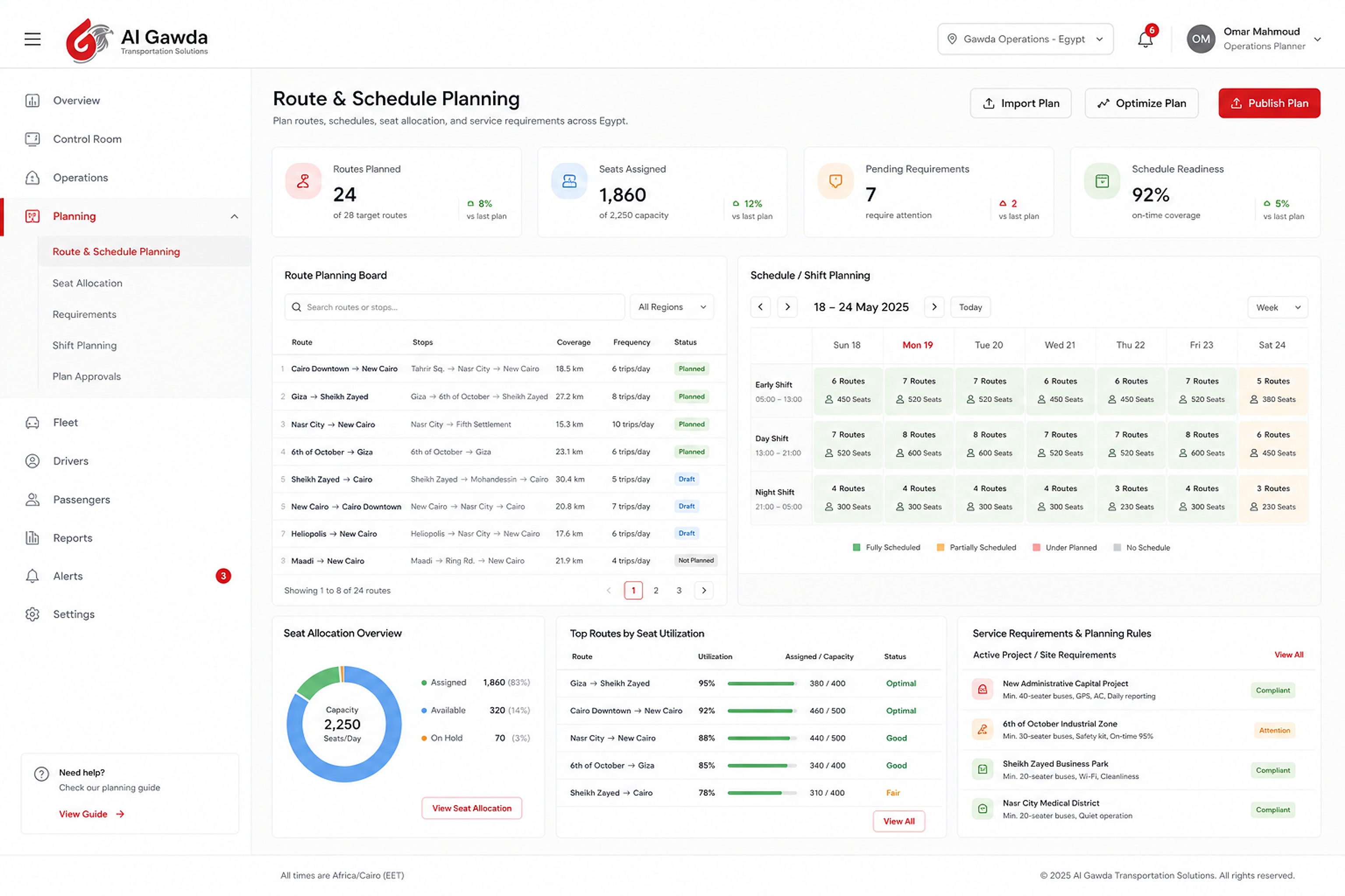 Private ERP delivery desktop dashboard screenshot