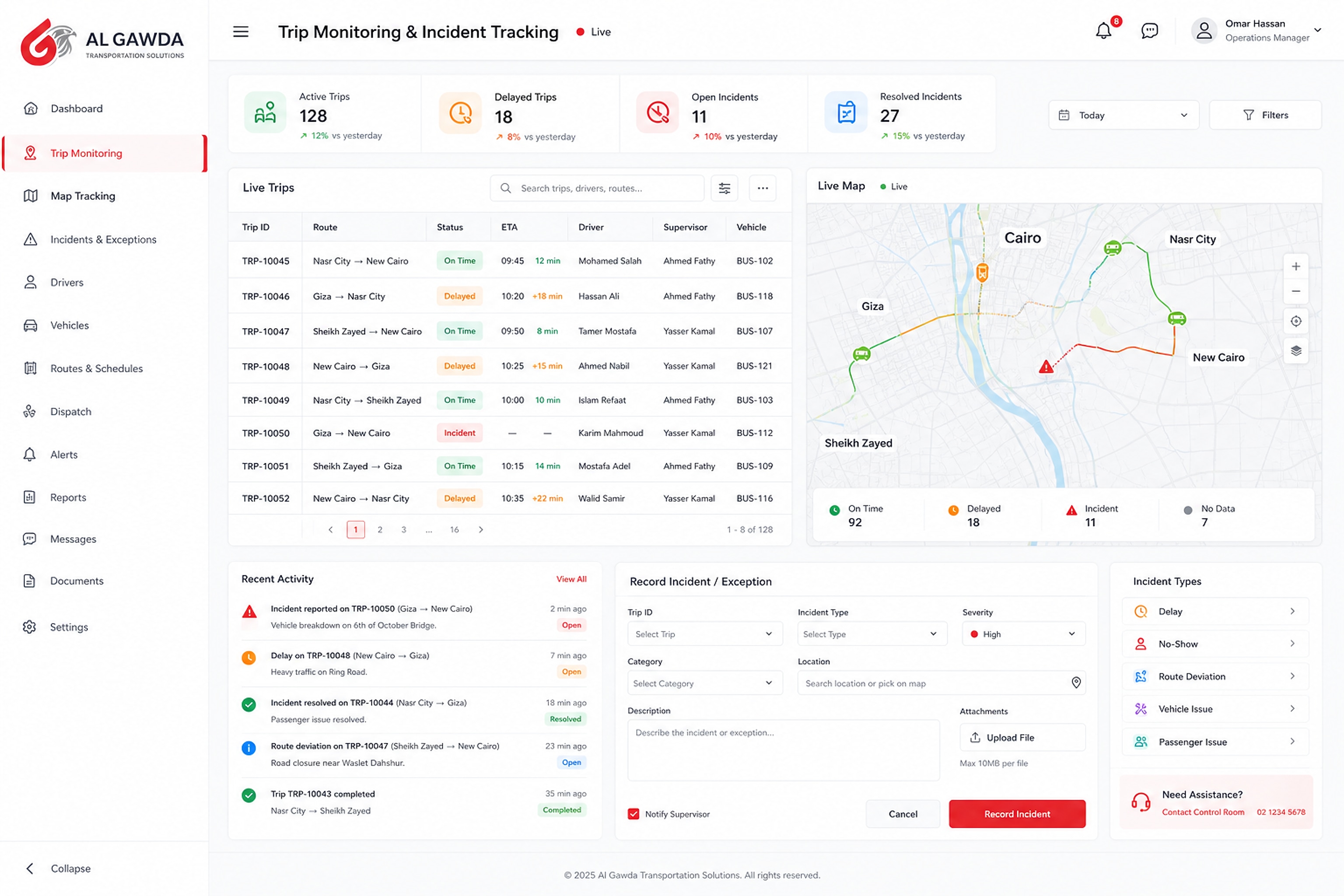 Private ERP delivery desktop operations screenshot