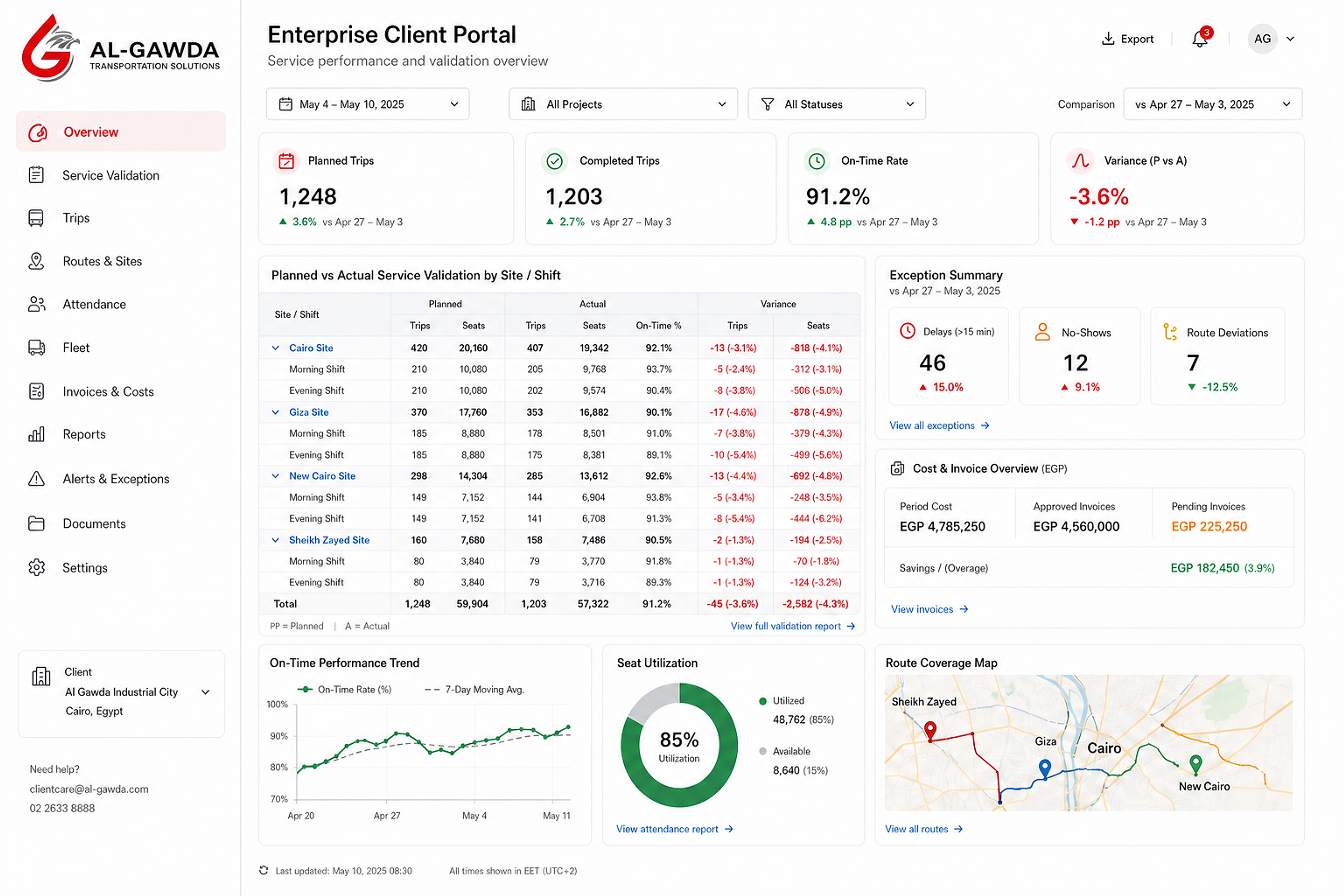 Private ERP delivery desktop support screenshot