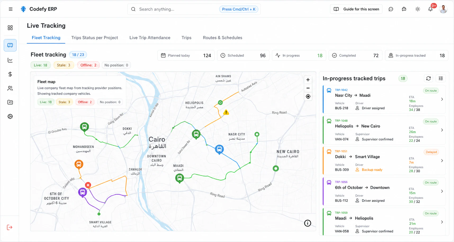 Codefy ERP dark-mode dashboard screenshot